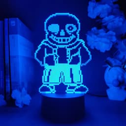 Undertale Anime Lamp Cute Room Decor RGB Table Light Houses Decoration Undertale Sans LED Nightlight for Children Birthday Gifts