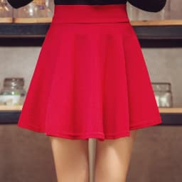 plus Size Summer Short Skirt for Square Dance And Sailor Dance High Waist A-Line Pleated Skirt Style Color Polyes...