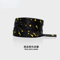 Ink Splatter Shoelace Shoelaces for Sneaker Flat Gilding Printing Colorful Splash Ink Hand-painted Basketball Shoe Laces