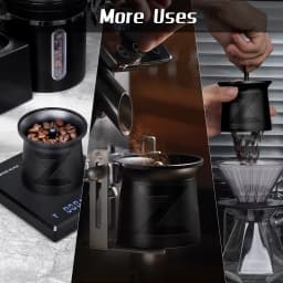 IKAPE Coffee Blind Shaker, Espresso Powder Receiver Cup, Coffee Powder Receiver Container for 51/54/58mm Portafilters (Z-Graphs)