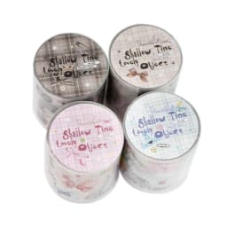 Journal GO 4.5cmx2m Cute Clips Ribbon Bow Patterned Tape Sticker for Collage Junk Journal Craft diy Scrapbook decor Masking Tap