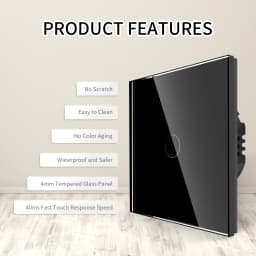 Touch Switch EU LED Crystal Glass Panel Wall Lamp Light Switch 1/2/3 Gang AC100-240V LED Sensor Switches Interruttore