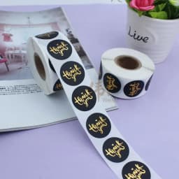 500pcs Handmade with Love Stickers Baking Label Wedding Sticker Party Label Decoration Envelope Seal Stationery Black Sticker