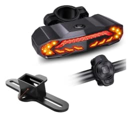 WSDCAM Smart Bike Tail Light with Turn Signals Bike Alarm Horn with Remote Rechargeable Waterproof Bike Rear Bike Brake Light