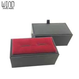 Black Paperboard & Velvet Cufflinks Tie Clips Box Quality Men's Cufflinks Jewelry Package Box Craft Badge Gift Box For Jewelry