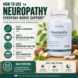 Docteat Alpha Lipoic Acid and Vitamin B6 Capsules for Everyday Nerve Support and Body Balance Support, Body Care, 60 Capsules