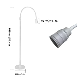 12W LED UV Lamp Eyelash Extension Gel Curing Floor Lamp for Beauty Salon Foot Switch Adjustable UV Light Holder Angle Spotlight