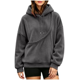 Unisex Fall And Winter Casual Fleece Solid Color Pet Pocket Hooded Sweatshirt Funny Pullover Women Sweatshirt