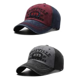 European and American Washed Denim Made Old Curved Brim Cap Alphabet Embroidered Baseball Capoutdoor Sunshade Sun Protection Hat