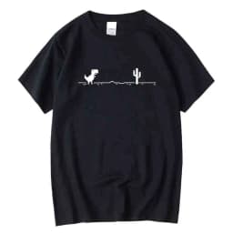 Men High Quality Cotton Blend Funny Dinosaur Print T Shirt Loose O-neck Summer Cool Men Tshirt Short Sleeve T-shirt Male Tee Top