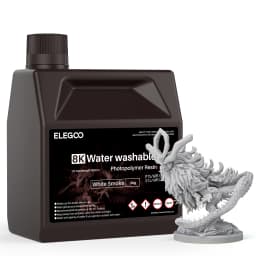 ELEGOO 8K 3D Printer Resin 405nm Water Washable Resin UV-Curing Resin Best for SATURN 2 8K 3D Printer Space Grey 1000g