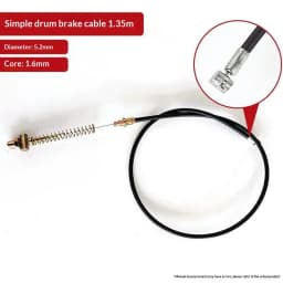 E-bike Brake Cable Rust Proof 1PC 1.25-2M Adjustable Front Rear Drum Brake Line for Electric Scooter Upgrade Parts