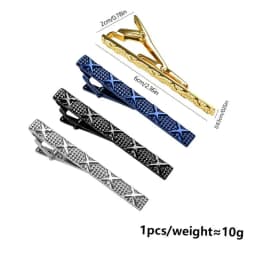 1Pcs Fashion Tie Clip for Men Copper Simple Bar Clasp Practical Mens Classic Tie Clips Clamp Pin Jewelry Necktie Wedding Gift