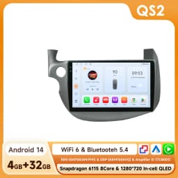 Hizpo Android 14 Car Radio Multimedia GPS For HONDA FIT JAZZ 2007 - 2013 2 Din Navigation Head Unit AI Voice Bluetooth 360 Camera