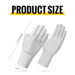 WRELS Fingerless Gloves Summer Sunscreen UV Protection Ice Silk Gloves Are UV Resistant Non Slip UPF50+ Fingerless Gloves