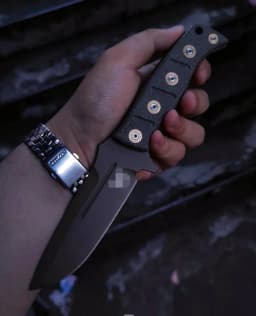 1pair Micarta Blade Handle Patch for BM Fixed Admas 375 Knife Folding With 5 Pairs Brass Screws Knife Patch Material DIY Parts