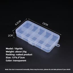 Transparent Storage Container Jewelry Box Clear Plastic Organizer Box Empty Earring Storage Organizer Display Case for Beads
