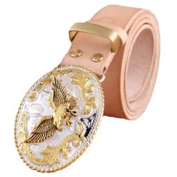 gold eagle big buckle full grain real leather 100% genuine leather hawk mens belts luxury high quality camel brown cowboys women