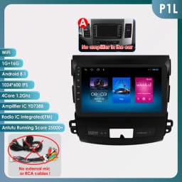 9" Hizpo 2Din Android Auto Car Radio for Citroen C-Crosser Peugeot 4007 Mitsubishi Outlander 2 2005 - 2011 Snapdragon 360° CAM