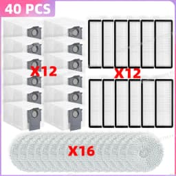 Fit For ( Roborock Qrevo Curv / S5V / S5X / 5A1 / 5XC / 5AE / CurvC / Qrevo C / Qrevo C Pro ) Parts Brush Filter Mop Cloth Bag