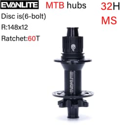 EVANLITE MTB Hub Elbow Six Nails Dt350 240, 28H/32H Hg/xd/MS 141x10 148x12, Ratchet Structure 36T/60T