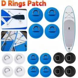 1/4Pcs Surfboard Dinghy Boat PVC Patch PVC D Rings Patch Deck Rigging Sup Board Round Ring Pad Kayaking Boat Surfing Accessories