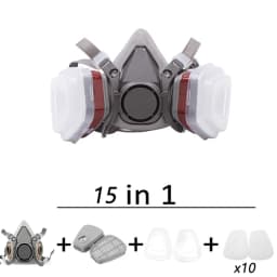 6200 Type Gas Mask Industrial Half Face Painting Spraying Respirator With Protective Glasses Suit Safety Work Filter Replace