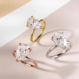 OEVAS 1-4ct Pear Cut Moissanite Diamond Rings For Women 925 Sterling Silver Sparkling Wedding Band Party Fine Jewelry Gift