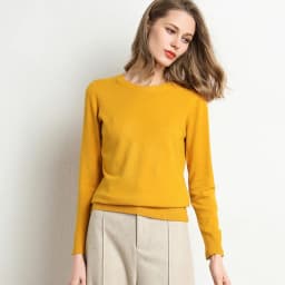 Women Slim O-Neck Pullover Cashmere Wool Blending Sweater Autumn And Winter Long-Sleeved Knit Bottoming Shirt Large Size 2024