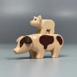 MOC City Animals Building Block Model Farm Ranch Scene Accessories Goat Wolf Pig Owl Flamingo Parrot Bird Zoo Kids Brick Toy T04