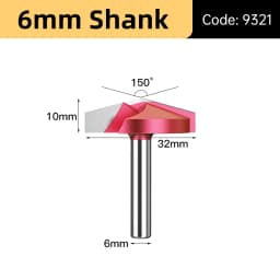 HUHAO 6mm Shank V Shape Wood Router Bit 60 90 120 150 Degrees 3D Engraving Bit Carbide End Mill for Wood MDF Cutting Slotting