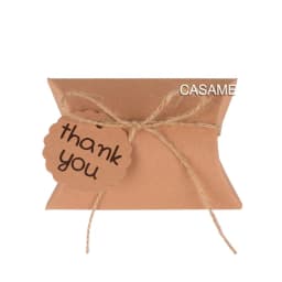 10pcs Kraft Paper Pillow Candy Box Christmas Gift Packaging Boxes Candy Bags Wedding Baby Shower Birthday Party Decoration