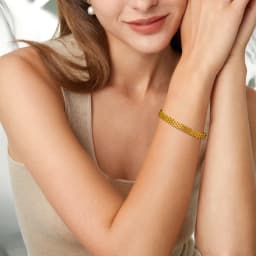 Chain Bracelet For Women Men, Mesh Link Stainless Steel Bracelet Gold Plated,Minimalist Stackable Jewelry