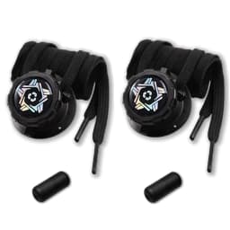 Black and White Flat Twist-Lock Shoelaces Easy-to-Install Automatic Shoelaces Outdoor Sports Shoelace Unisex 1Pair/2Pair