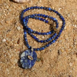 2026 popular Bohemian style Devil's Eye Buddha Hand Pendant natural stone beads chain Necklace go to Beach Travel Accessories