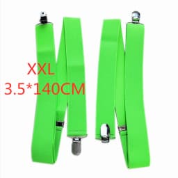 3.5 cm Wide Solid Color No Cross Suspenders Men 4 Strong Clips Women Suspender For wedding Party Trouser Braces