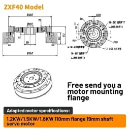 Precision Harmonic Drive Gearbox for Nema 17/23 Stepper 40-130mm Servo Motors High Torque Compact Laser Cutting Head Positioning