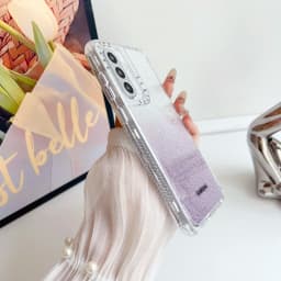 3 in 1 Bling Glitter Clear Shell Samsung Galaxy S25 S23 Ultra S24 S22 Plus S21FE A55 A35 A25 A15 A56 A14 A72 71 A52 A51 Case