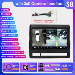 Hizpo Android 14 DSP RDS Carplay 4G WIFI BT GPS Head Unit For Toyota Tacoma 2 HILUX 2005-2015 Car Radio Multimedia Video No DVD