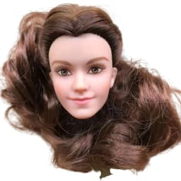 1/6 Doll Head Toys DIY Toy Rare Face Doll Parts Colorful Hair Doll Accessories Brown White Beige Skin Doll Heads Figures