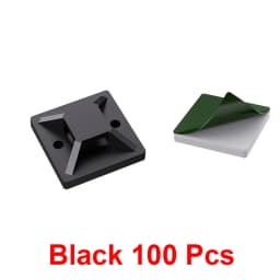 Cable Organizer 50 Pcs Self Adhesive Nylon Removable Base Cord Management Base Mount Zip Tie Mounts For Outdoor Cable Organizer