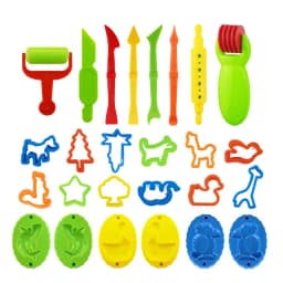 Plasticine Model Playdough Tools Set for Kids 3D Syringe Roller Impression Moulds Play Dough Tools Kit Clay Craft Toys Gift