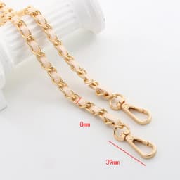 120cm Long PU Leather Bag Strap For Crossbody Handbags Shoulder Bag Strap Replacement Accessories 0.8cm Wide Bag Chain