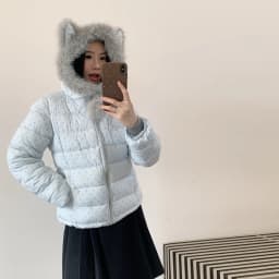 Retro New Polka Dot Long-sleeved Hooded Cotton Jacket Women's Winter Versatile New Thickened Warm Down Cotton Versatile Jacket
