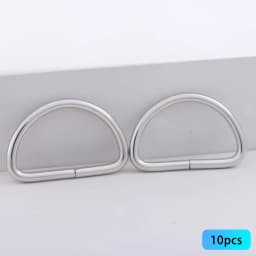 10pcs Metal D Ring for Purse Making, Dee Rings Metal Buckle for Bags Webbing Leather Straps Wallets Crafts Pet Collar Backpack