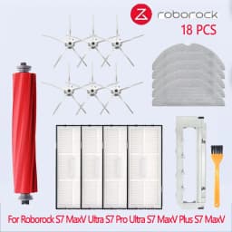 For Roborock S7 MaxV Ultra S7 Pro Ultra Accessories S7 MaxV Plus Main Side Brush Mop Hepa Filter Dust Bag Robot Vacuum Cleaner