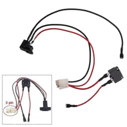1PCS 3pin Children's Electric Car Charging Interface Charger Socket Suitable For 6/12/24V 3-hole Charging Port Cable Power Tool