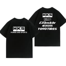 2025 Japan JDM Modified Car HKS ENDLESS Work Pure Tshirt Men Women Short Sleeve Big Size Crewneck Top Man Tees Unisex