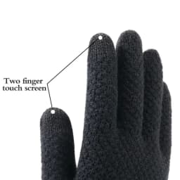 Winter Men Knitted Gloves Warm Full Fingers Touch Screen Anti-Slip Gloves for Cycling Running Driving Hiking Camping Work Mitte