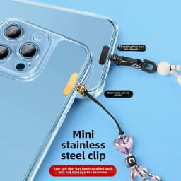 1/2PCS Mini Mobile Phone Lanyard Patch Pad Stainless Steel Silent Hole Clip Ultra-thin Metal Back Patch Sturdy Connection Piece